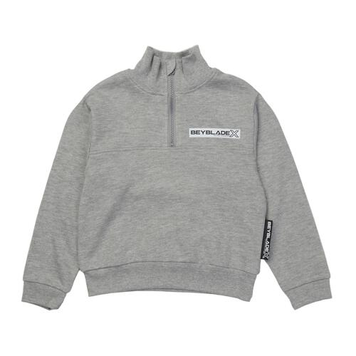 BEYBLADE X 長袖トレーナー ハーフジップ ベイブレード エックス グレー&times;150cm ベビーザらス限定