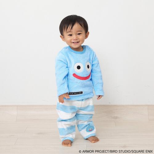 ドラクエベビー＆キッズ フリースパジャマ スライム(ブルー×約90cm) ベビーザらス限定