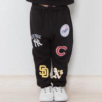 ベビーザらス限定　ＭＬＢ チームワッペン柄パンツ(ブラック×95cm)
