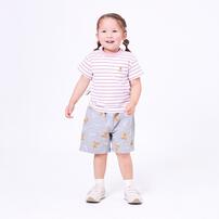 POLO BCS 裏毛総柄ハーフパンツ グレー&times;90cm ベビーザらス限定 赤ちゃん 出産準備 出産祝い ベビー服 子供服
