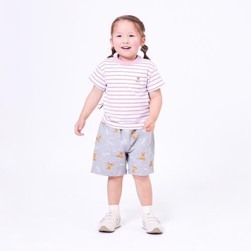POLO BCS 裏毛総柄ハーフパンツ グレー&times;90cm ベビーザらス限定 赤ちゃん 出産準備 出産祝い ベビー服 子供服
