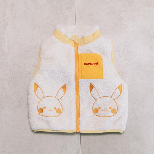 monpoke モンポケ ベスト ボア ピカチュウ ナチュラル×90cm
