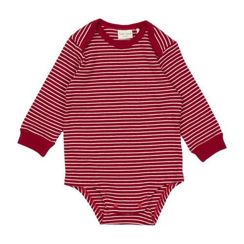 FirstCloset×mio 長袖ボディスーツ レギンス付き スムス レッド×70-80cm ベビーザらス限定