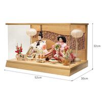 【雛人形】ケース飾り 親王飾り「唐華亀甲模様木目アクリル」 (322989)ひな人形 彩シリーズ おしゃれ トイザらス・ベビーザらス限定【メーカー直送】