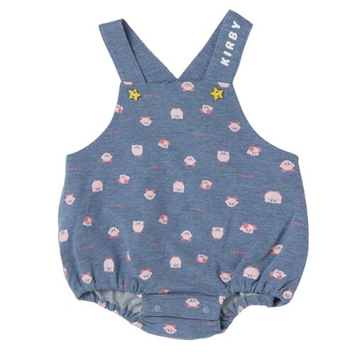 星のカービィ 吊りブルマ 総柄 デニムニット グレー&times;70-80cm ベビーザらス限定