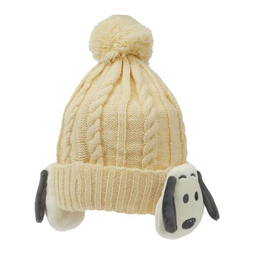 PEANUTS ニット帽 耳付き スヌーピー