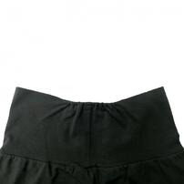 マタニティパンツ  ストレッチリップルリブ ジョガーパンツ ブラック×L