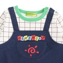 SANRIO サンリオ ケロケロケロッピ 長袖レイヤードフウカバーオール ベージュ×70-80cm ベビーザらス限定