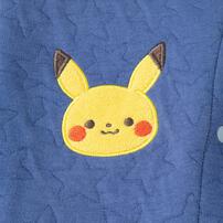 monpoke モンポケ 長袖ロンパース サロペット型 ブルー×70cm