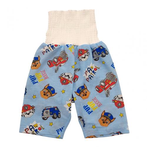 パウパトロール 半袖パジャマ メッシュ 総柄丸首 ブルー&times;100cm