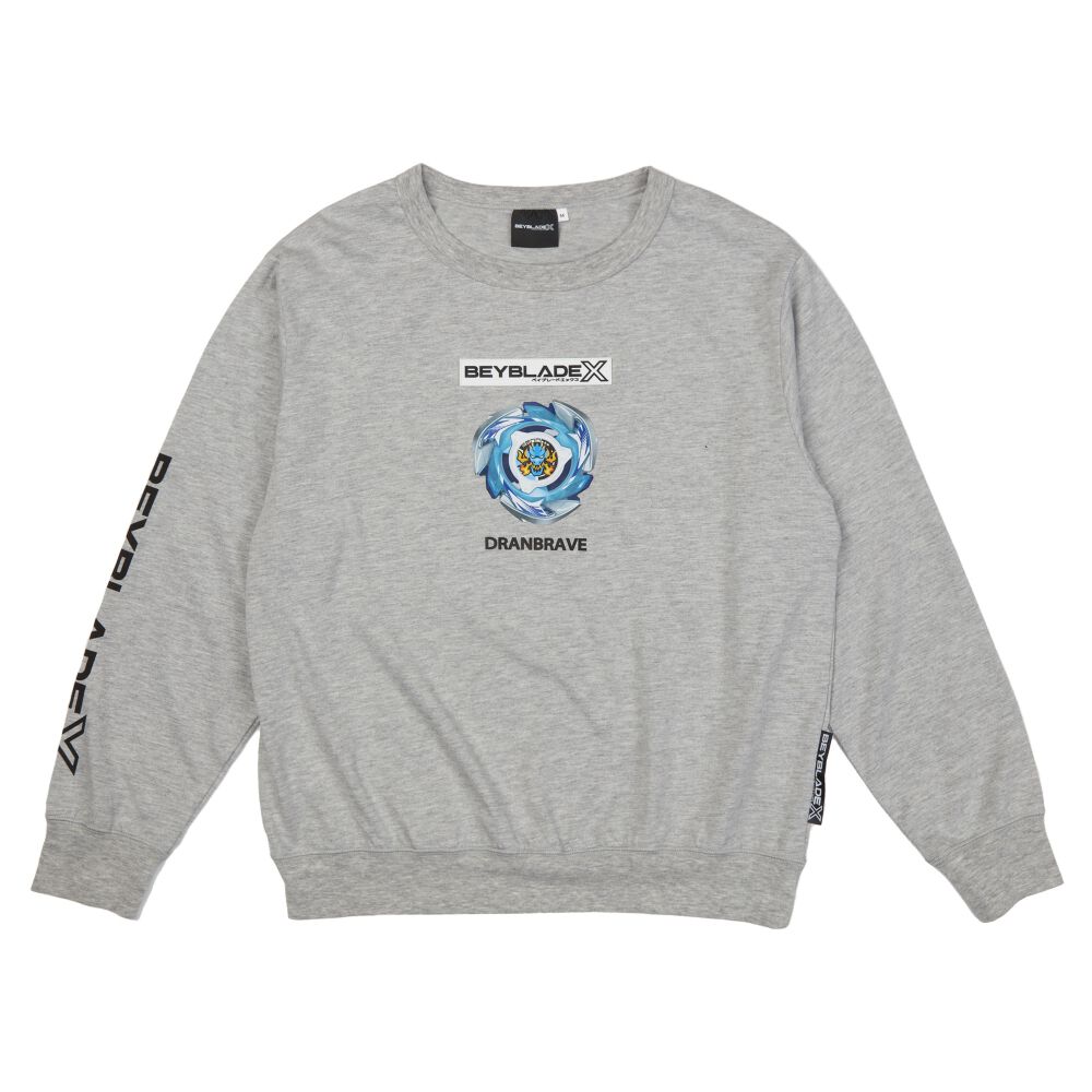 BEYBLADE X 長袖Tシャツ ロゴワッペン ベイブレード エックス グレー