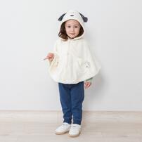 SNOOPY スヌーピー ポンチョ フード付き(ナチュラル×95cm)