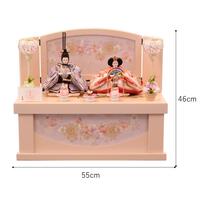 【雛人形】収納飾り 親王飾り「桜刺繍ピンク」 (605838)ひな人形 ひな祭り お雛様 おしゃれ トイザらス・ベビーザらス限定【メーカー直送】