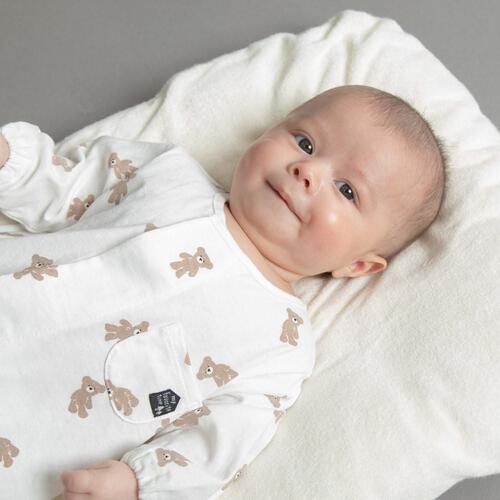 長袖前開きワンタッチロンパース クマ(ブラウン×50-60cm) ベビーザらス限定