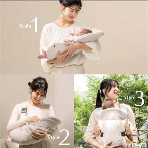 Aprica アップリカ クルム ファースト(チャコールブラック) 抱っこ紐 3WAY 対面抱っこ 前向き抱っこ おんぶ 新生児～15.0kg以下