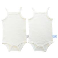 キャミソールロンパース肌着 2枚組 白無地抗菌防臭(ホワイト×70cm) ベビーザらス限定