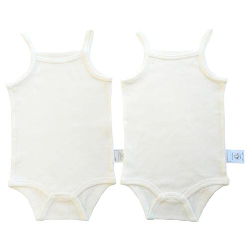 キャミソールロンパース肌着 2枚組 白無地抗菌防臭(ホワイト×70cm) ベビーザらス限定