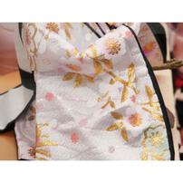 【雛人形】ケース飾り 五人飾り「雪輪桜刺繍 丸形クリームアクリル」 (322549)ひな人形 モダン 丸型 トイザらス・ベビーザらス限定【メーカー直送】