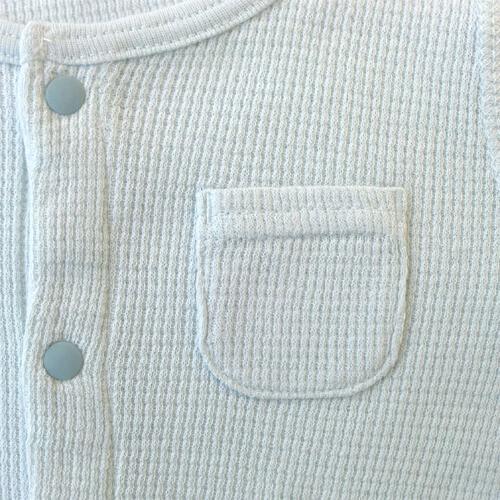 半袖前開きロンパース肌着 2枚組 ワッフル オムライス(パステルブルー×70cm) ベビーザらス限定