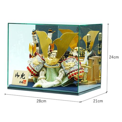 【五月人形】兜ケース飾り「沢瀉縅鏡付きアクリル」（538371）トイザらス・ベビーザらス限定【メーカー直送】