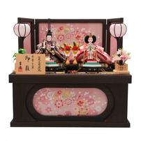 【雛人形】【動画】収納飾り 親王飾り「春歌桜焼桐」 (605873)ひな人形 ひな祭り お雛様 おしゃれ 人気【メーカー直送】