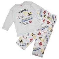TOMICA トミカ 長袖パジャマ 総柄パジャマ グレー×100cm ベビーザらス限定