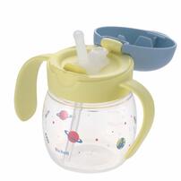 Richell リッチェル トライ もれないストローマグ ブルー（宇宙）