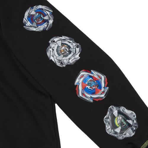 BEYBLADE X 長袖パーカー ベイブレード エックス ブラック×140cm
