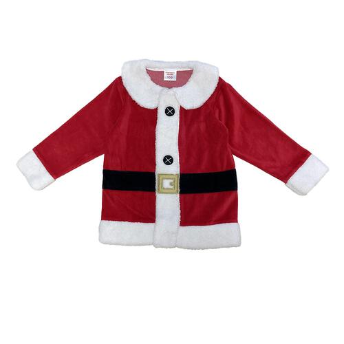 クリスマススーツ 男の子 女の子 キッズ 子供 サンタ サンタクロース 衣装 ベロア レッド×90cm ベビーザらス限定