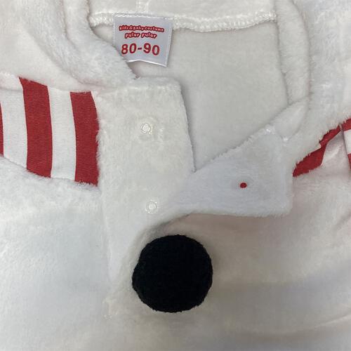 クリスマス スノーマンフード付きスモック  コスチューム キッズ ベビー サンタクロース コスチューム 子供 衣装 ホワイト×80-90cm ベビーザらス限定