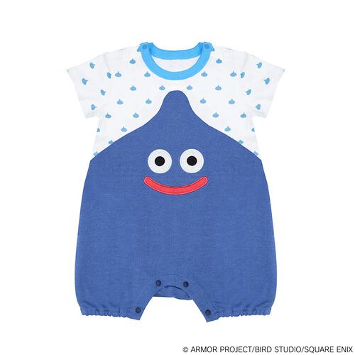 ドラクエベビー＆キッズ 半袖ロンパース スライム ブルー×70cm
