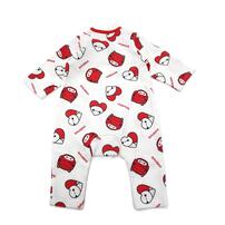 Disney ディズニー 長袖前開きプレオール スタイ付き ベイマックス ホワイト×70-80cm