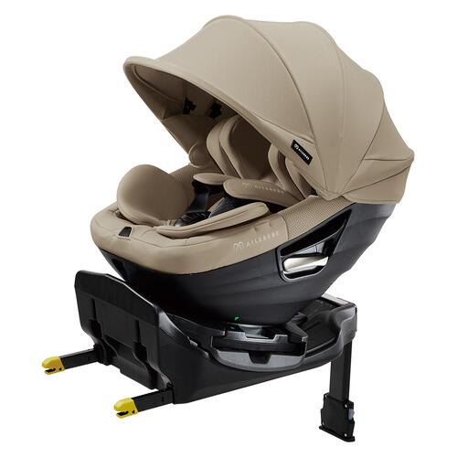 カーメイトエールベベ クルットスライド リシェ (リッチベージュ 限定カラー) チャイルドシート ISOFIX固定 R129適合 回転型 簡単乗せ降ろし 新生児～4歳頃まで  ベビーザらス限定