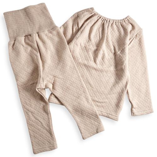 【Babies&ldquo;R&rdquo;Us&times;】着心地おばけ ニットキルト 腹巻付きパジャマ キャラメル&times;100cm