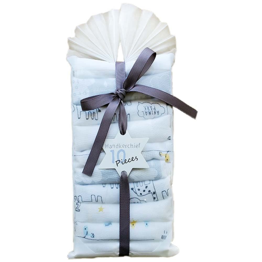 10枚組ガーゼハンカチ グレーセット(グレー×フリー) ベビーザらス限定