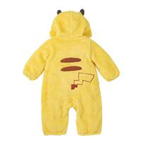 monpoke モンポケ 長袖ロンパース ピカチュウなりきり イエロー×90cm
