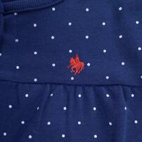 POLO BCS 長袖ネグリジェ  ドット柄 ポニー刺繍(ネイビー×M-L) ベビーザらス限定