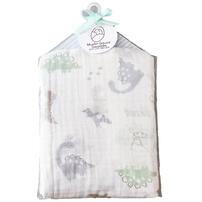 モスリンガーゼおくるみ 恐竜柄(ホワイト×Free) ベビーザらス限定