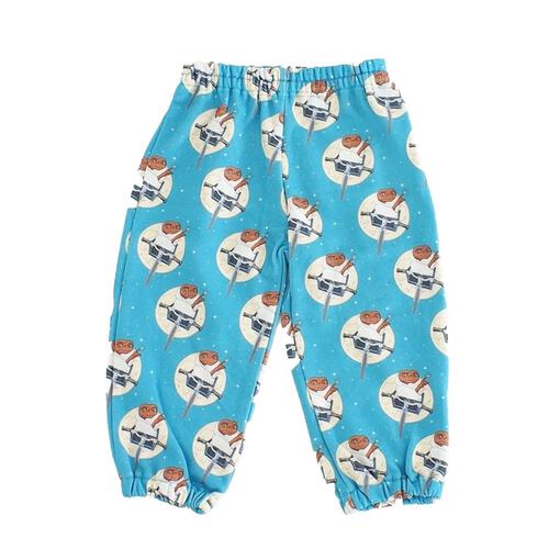 【Universal × chimajiro0730さん】 E.T. 総柄ロングパンツ パステルブルー×90cm