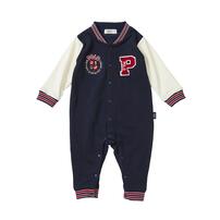 POLO BCS スタジャン風ロンパース ネイビー×80cm ベビーザらス限定