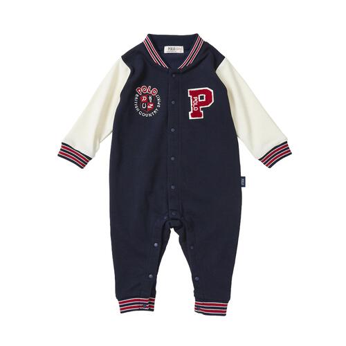 POLO BCS スタジャン風ロンパース ネイビー×80cm ベビーザらス限定