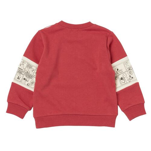 SNOOPY スヌーピー トレーナー 袖切替 レッド×90cm ベビーザらス限定