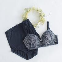 Petit jouet for maternity プティジュエット ベベシェリ 授乳ブラ スズラン(ネイビー×L MU) ベビーザらス限定