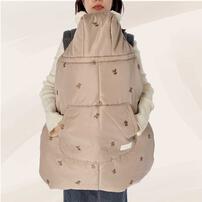 抱っこ紐ケープ 中綿 クマ刺繍 ブラウン×FREE ベビーザらス限定