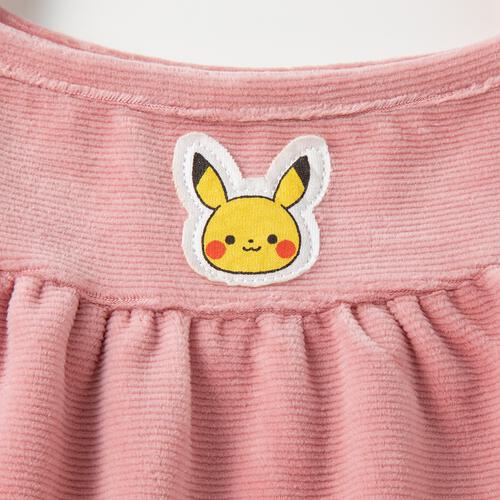 monpoke モンポケ 長袖ロンパース キャミワンピ付き ピンク×80cm ベビーザらス限定