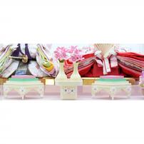 【雛人形】ケース飾り 親王飾り「流水枝桜刺繍ベビーピンク 六角アクリル」 (322820)ひな人形 トイザらス・ベビーザらス限定【メーカー直送】