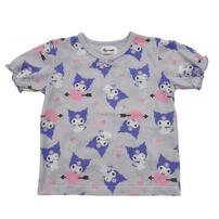 クロミ 半袖パジャマ メッシュ 総柄丸首 パープル&times;120cm