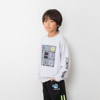 BEYBLADE X 長袖トレーナー 図鑑アート ベイブレード エックス グレー&times;120cm