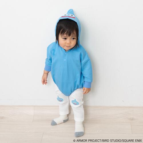 ドラクエベビー＆キッズ レギンス付きボディスーツ スライム(ブルー×約80cm) ベビーザらス限定