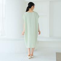 ぽこぽこガーゼの湯上りワンピ グレー×M-L